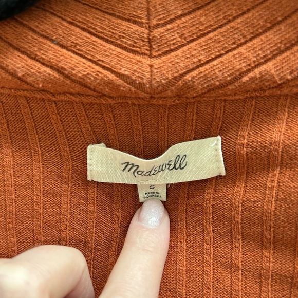 Madewell Orange Short Sleeve Button Up - Picture 3 of 3